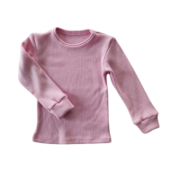 Bluză copii merinos RIB 2x2 Pink