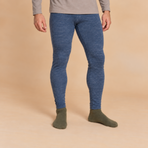 Colanti din lana merinos albastru denim pentru barbati
