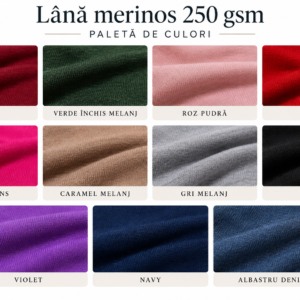 Paleta de culori lana erinos grosime medie 250gsm