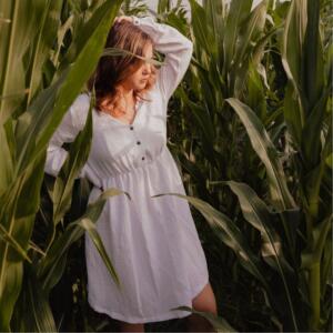 Rochie Baby Doll din muselină organică pentru femei