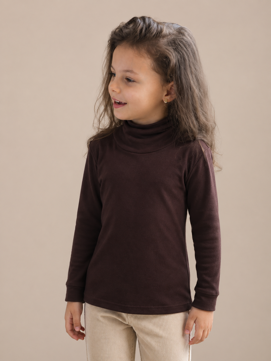 bluza cu gat copii merinos si matase