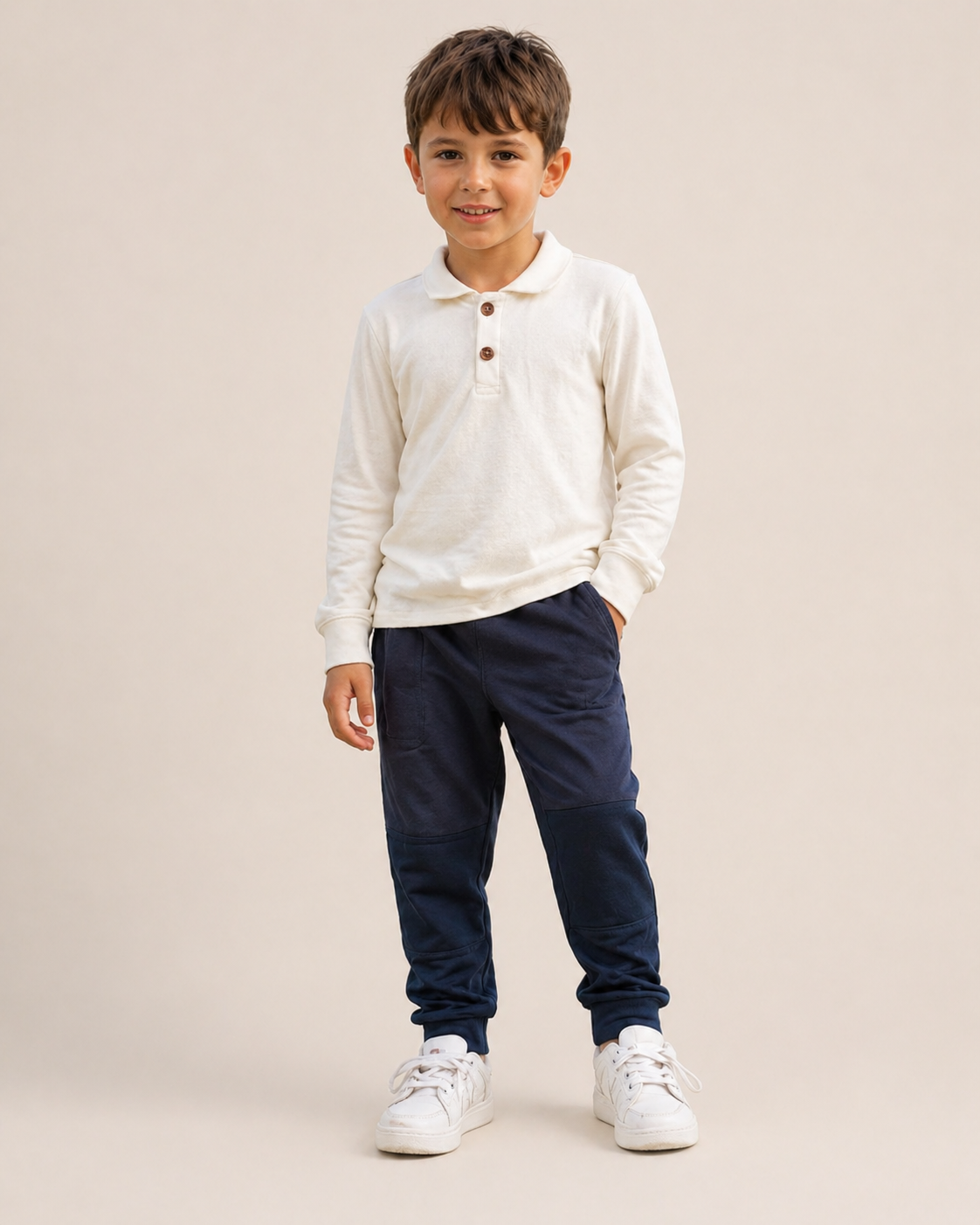 bluza polo merinos copii