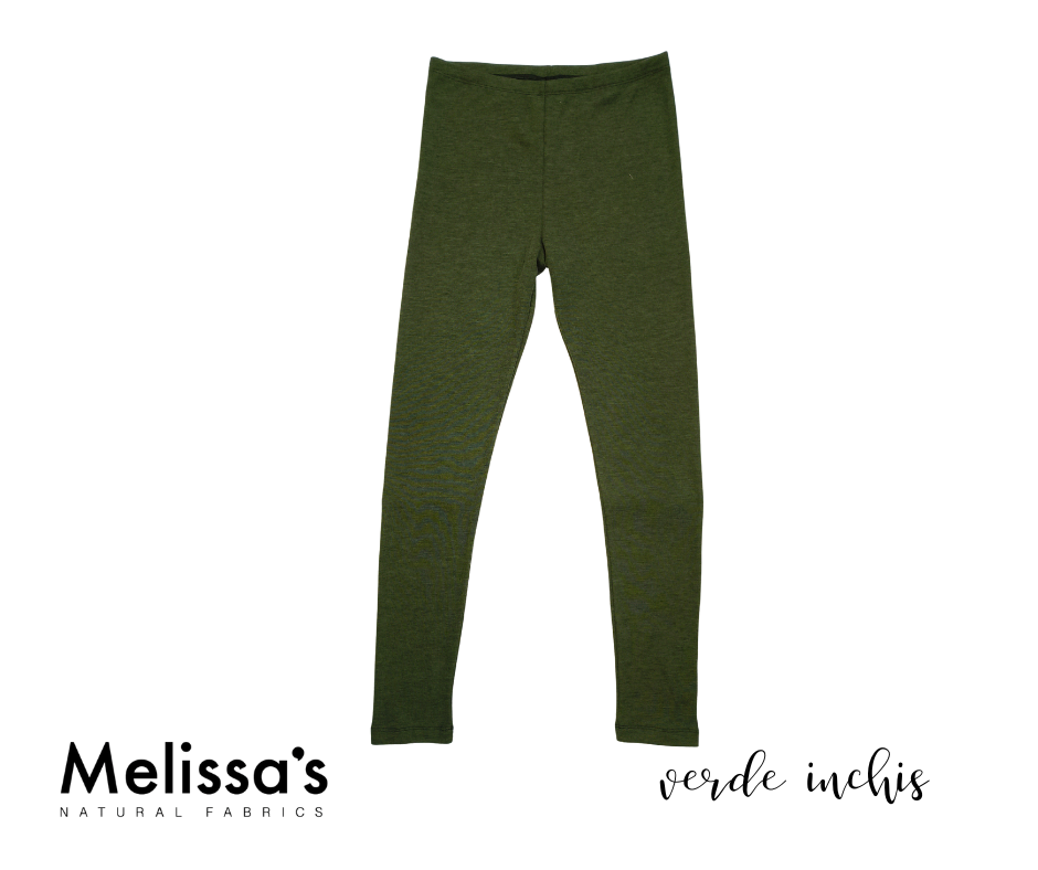 colanti rib fin verde inchis