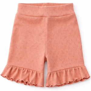 Pantaloni scurți din bumbac organic cu volanșe pentru copii