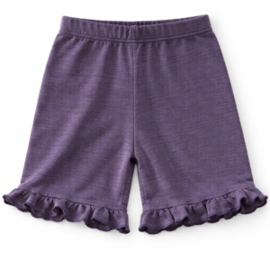 Pantaloni scurți cu volănașe din lână merinos pentru copii