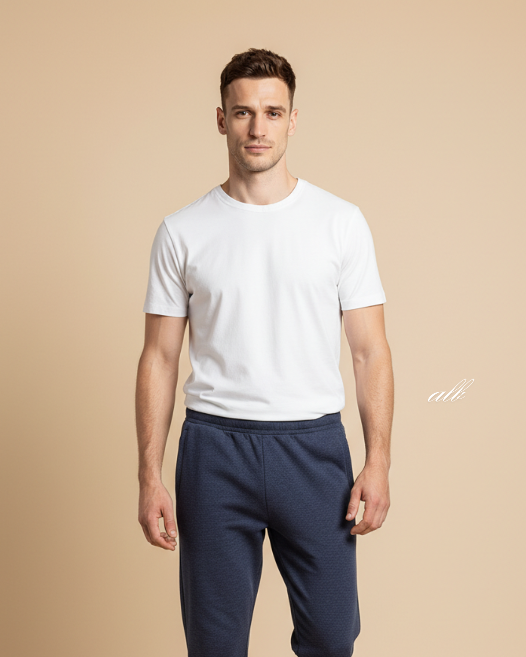 tricou barbati tencel alb