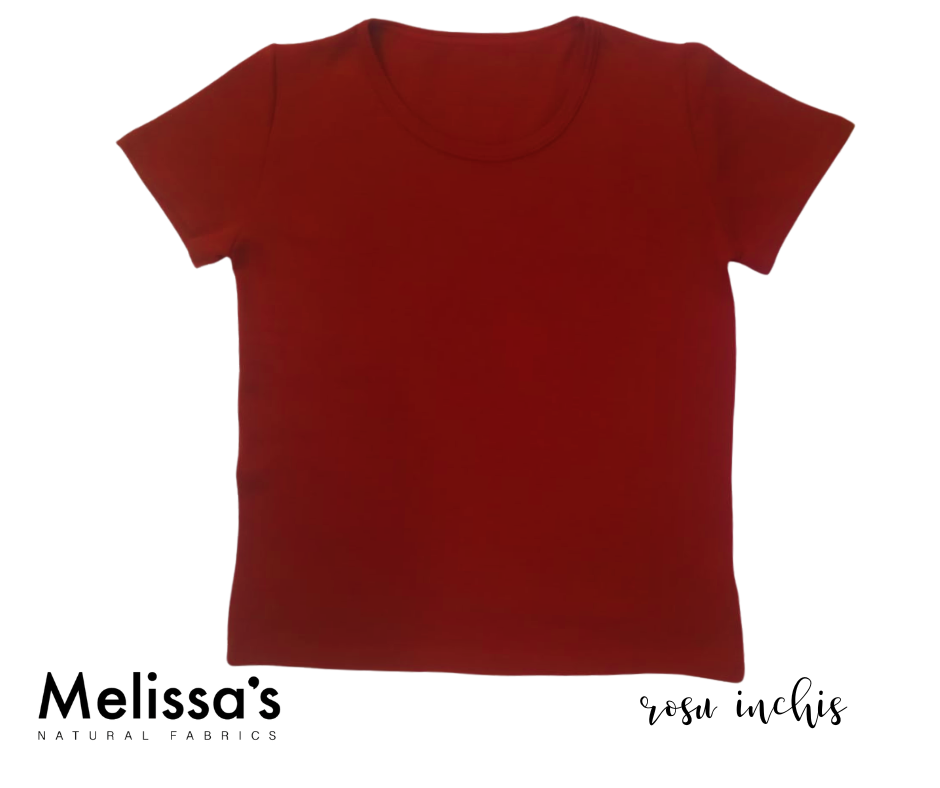 tricou merino rosu inchis