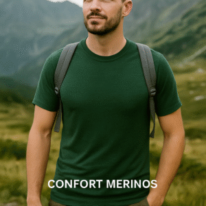 Tricou lână merinos barbati rib – fără miros, confort natural pe corp