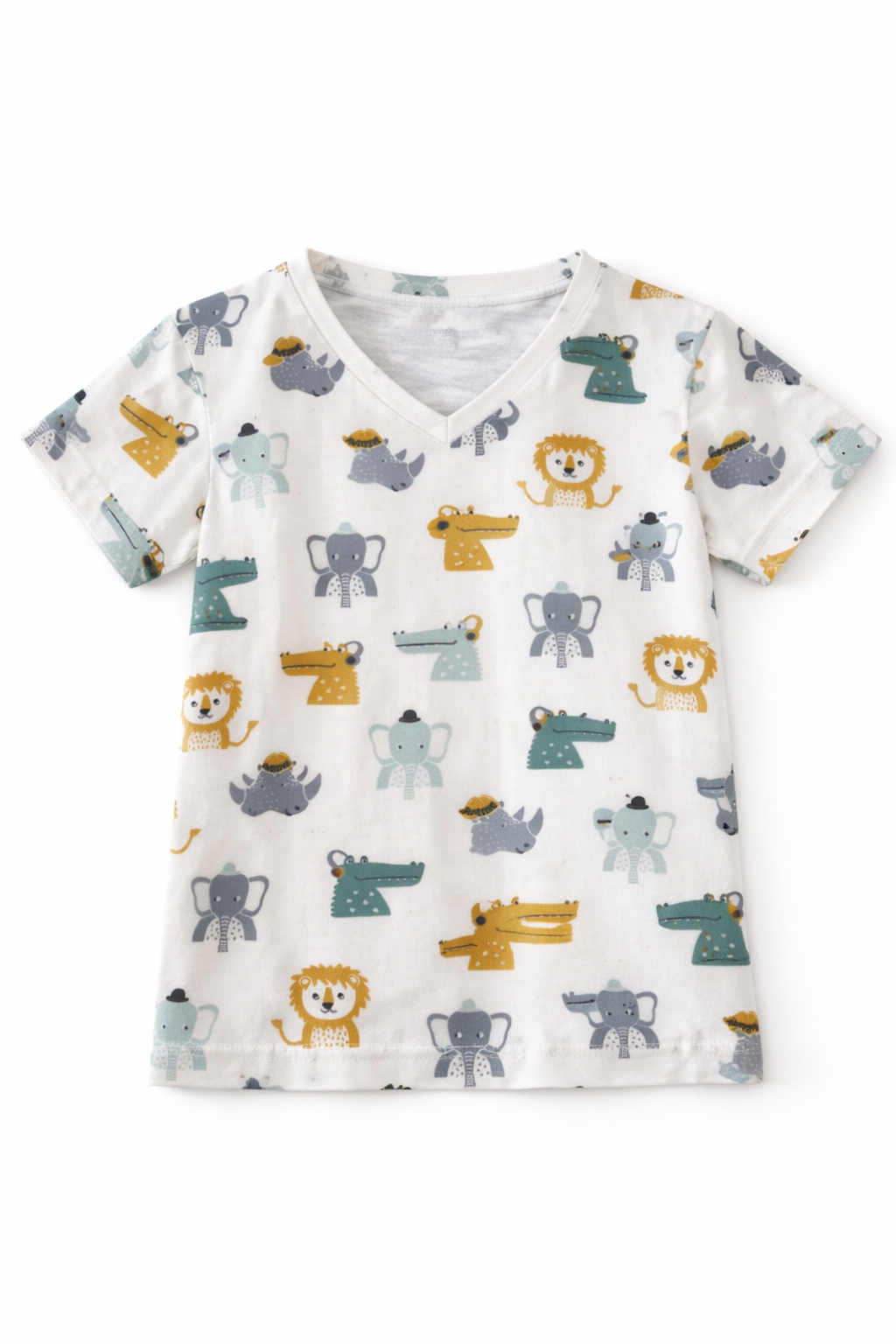 tricou print safari in V