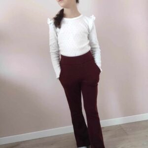 Pantaloni evazați din lână merinos pentru copii - 250gsm