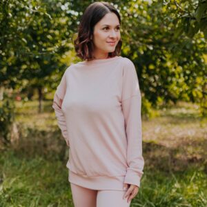 Bluză oversize din lână merinos 250gsm pentru femei