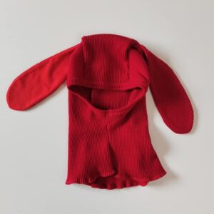 Cagulă copii cu urechi de iepuraș din lână merinos - 330gsm