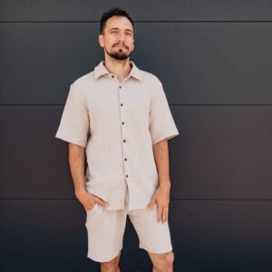 Cămașă din muselină organică – moale – pentru bărbați