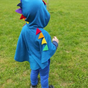Poncho copii din lână merinos Dino - 250gsm