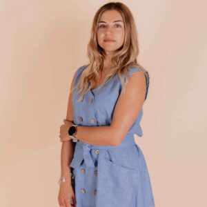 Rochie dama din in tesut Caroline - confortabilă și elegantă