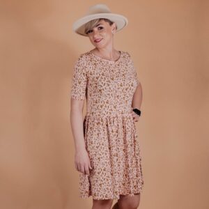 Rochie femei din Tencel cu mânecă scurtă