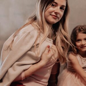 Cardigan scurt femei din lână merinos Beige