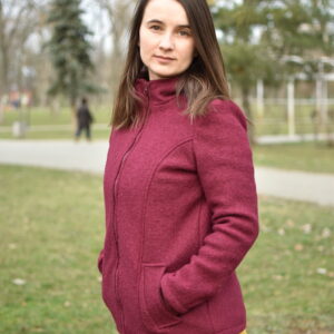 Jachetă femei din lână fiartă captușită cu merinos