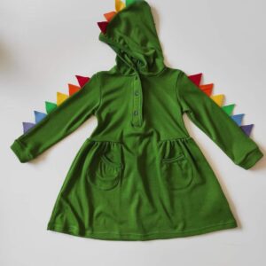Rochia - tunică Dino din lână merinos pentru copii - 250gsm
