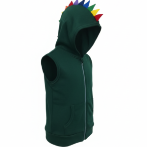 Vestă hanorac Dino din lână merinos pentru copii - 250gsm