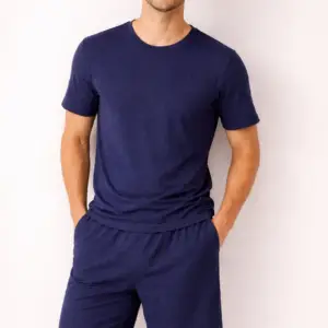 Pijama pentru barbati din bumbac organic pointelle
