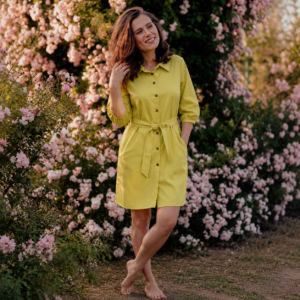 Rochie tip cămașă din tencel organic pentru femei