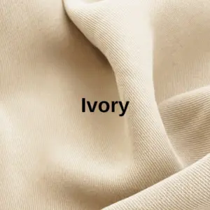 Material din lână merinos ivory Melissas, textură fină și naturală