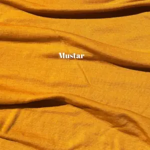 Material din lână merinos muștar Melissas cu textură naturală