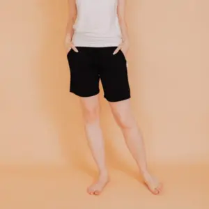 Pantaloni scurți damă din Tencel extrafin negru Melissas – model sport