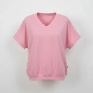 Tricou damă din Tencel cu betelie Melissas, culoare roz, material natural moale și respirabil