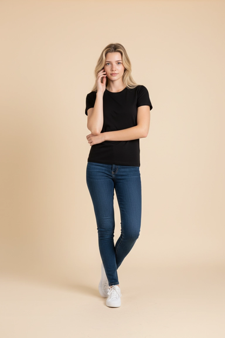 Tricou damă din lână merinos 250gsm Melissas Tricou damă din lână merinos 250gsm negru Melissas