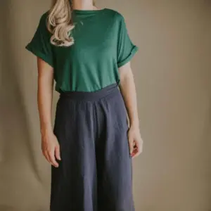 Tricou damă elegant din Tencel extrafin verde Melissas, material natural moale și respirabil