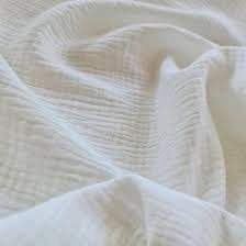 material-muselina-alba-melissas Material muselină organică albă Melissas – textură naturală și delicată