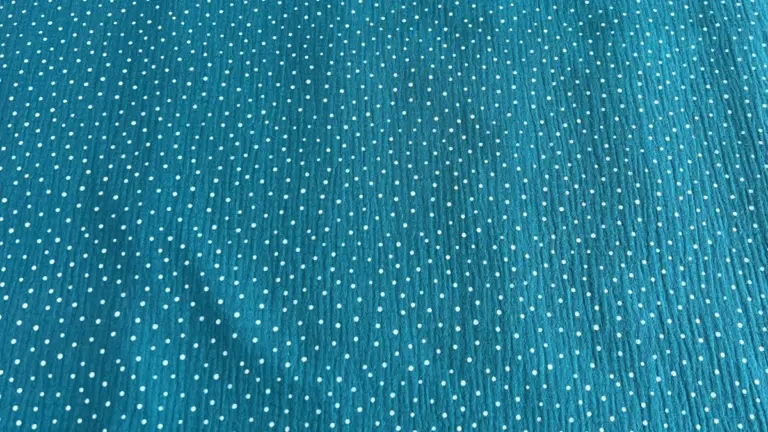 material-muselina-buline-turcoaz-melissas Material muselină organică turcoaz cu buline albe Melissas