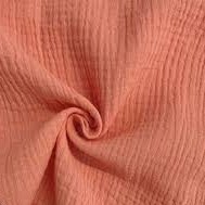 material.muselina-roz-somon-melissas Material muselină organică roz somon Melissas – textură moale și naturală