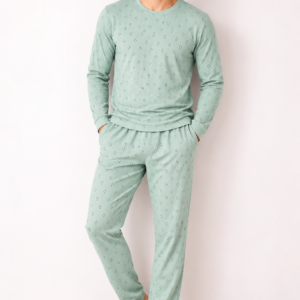 Pijama din bumbac organic pointelle