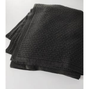 Patura copii tricotata din lana merinos negru-verzui