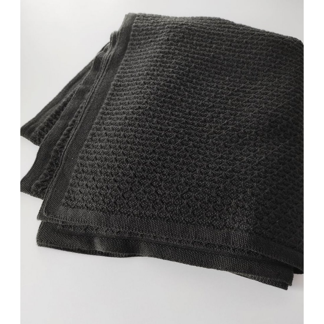 Patura kids Black-green-1100x1100h Patura copii tricotata din lana merinos negru-verzui